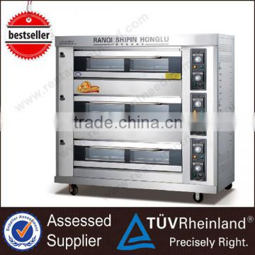 Guangzhou Stainless Steel K267 3-Layer 9-Tray Professional Freestanding Gas Cooker With Oven