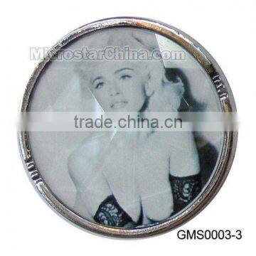 Latest crystal with alloy magnetic fridge sticker