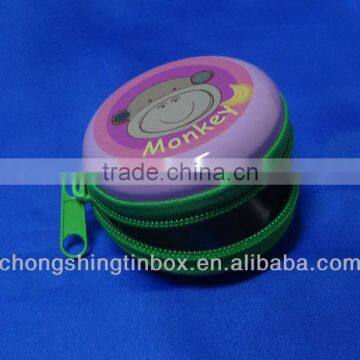 custom decorative zipper tin box