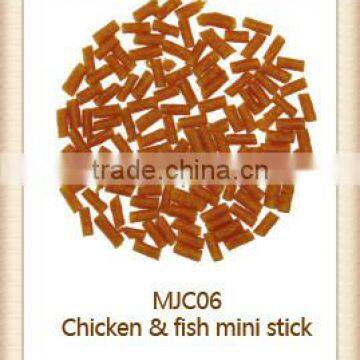 pet treats dry cat food snacks chicken and fish mini stick