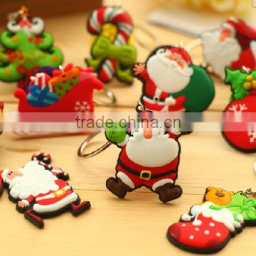 christmas decoration pvc multi key chains christmas gift