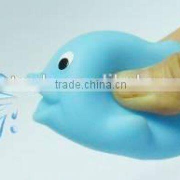 lovely squirt whale toy type custom rubber animal toy