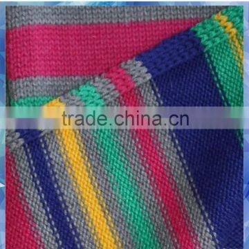 Multicolor Horizontal Stripe Scarf for Young Girls photo-4