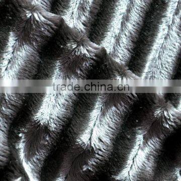 super shine line brushed plush fabric
