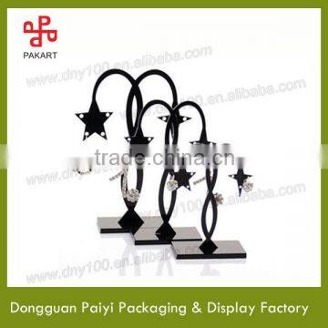 Perfect black clear acrylic jewelry display for earring necklace