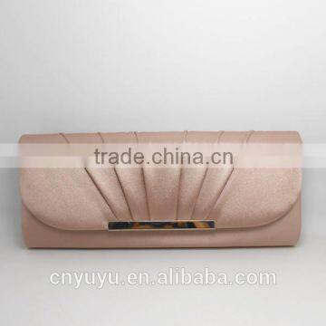 Chain Strap Shine Pleat Clutch