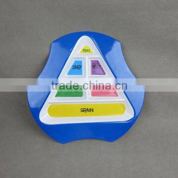 Melamine high quality printing kids seperated plate