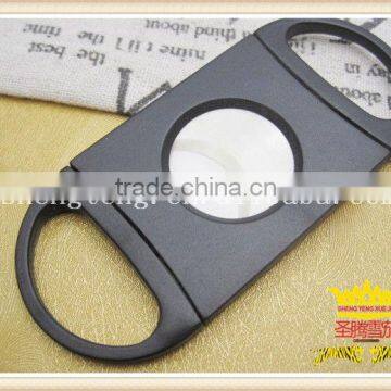 Half round handle both perforation Color wood double cigar cutter, double shear cigar cutter,cigar scissors