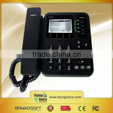 five lines smart voip wifi sip phones with LCD and stand