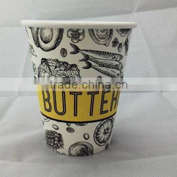 Promotional logo print disposable paper cup