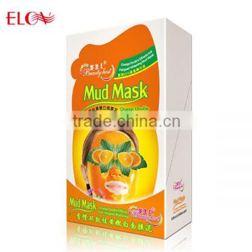 Orange double effect anti-fatigued whitening mud face mask