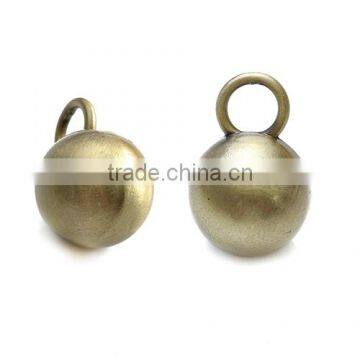 New Arrival Korea 39.8*20mm Round Antique Bronze Metal Bell Pendants Findings