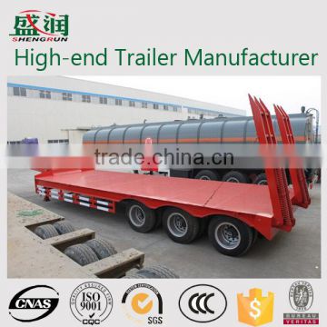 3 Axles Low Bed Semi Trailer For Heavy Duty Mechines