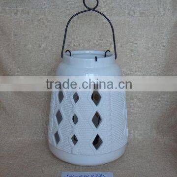 Hot Sale Innovative Outdoor Handing Ceramic Candle Holders Wholesale photo-2