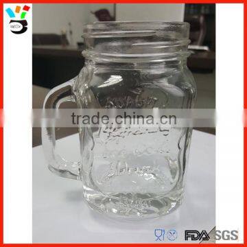 Brand New Pattern Design Tinplate Cap Glass Material Canned Food Use Mason Jar