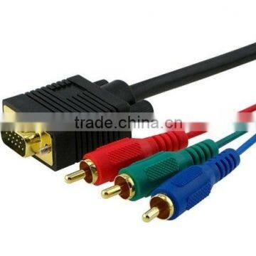 12 Ft VGA to 3 RCA Component Cable For Laptop PC LCD TV