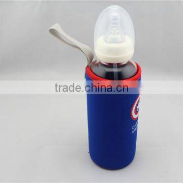 400ml insulation glass baby bottle, water bottle with straw