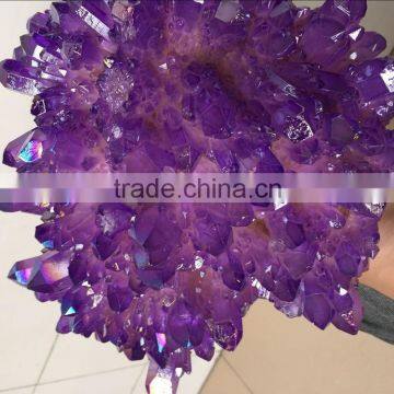 Decorative Large Natural Rock Quartz Purple Crystal Clusters for Sale photo-2