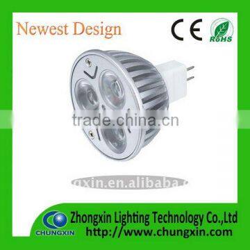 Super Bright MR16/E27/GU10 3W LED Spotlight