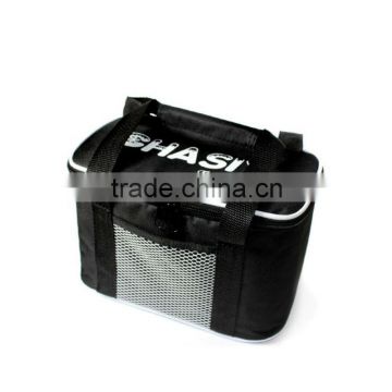 Hiking eco friendly fabric printed car cooler box 12v/ice cooler box promotion