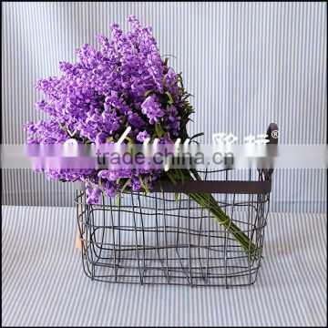 Gray mat rectangular wire storage baskets