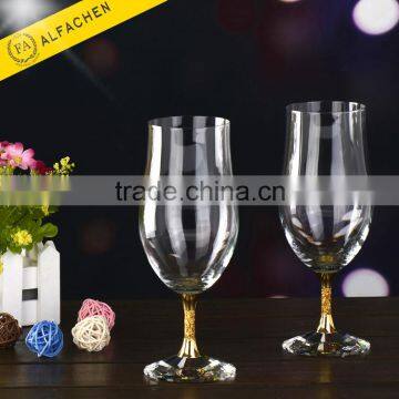 Gold Crystal Tableware Wine Glass Christmas Decoration Ornament Lead-free Crystal Water Glass Cup