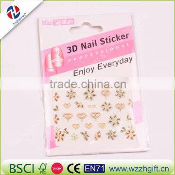 Nail Art Water Sticker Transfer Decal Gold Metallic Bow 3D Design Manicure Tips DIY Nail Foils Decorating Tools