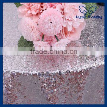 SN021C Custom made beaded glitter decoration cocktail silver sequin table cloths