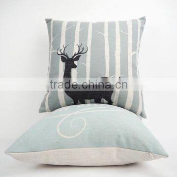 Best Quality Custom Linen/cotton Cushion Covers Throw Decorative Home Sofa Reindeer Pillow Covers photo-5