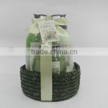 grass basket set in bath care