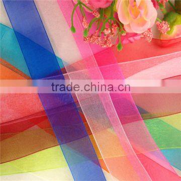 Wholesale Nylon silk Soft Sheer Ribbon, Organza Ribbon For packing decorative