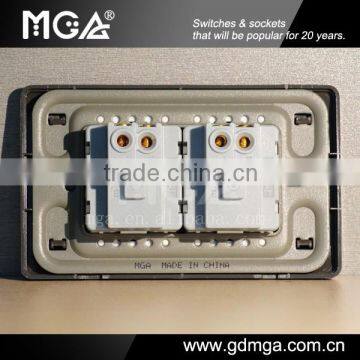 LED 2 Gang Electric Modular Switch / Modular Switches / Types of Electrical Switches photo-2