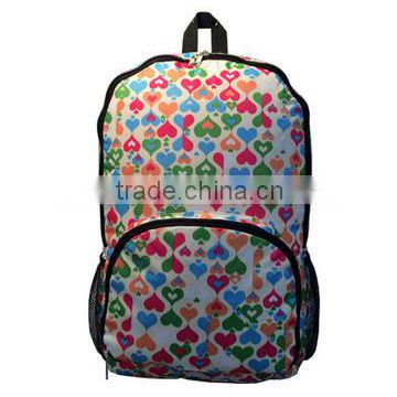 210D ripstop with pvc back polyester Backpack foldable