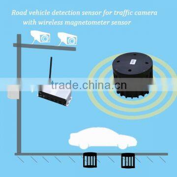 Wireless traffic sensor vehicle detector for traffic enforcement camera