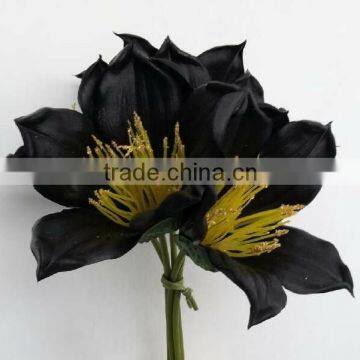 artificial plastic flower bouquet , faux 5 head common bombax bouquet for decoration