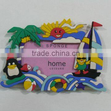 soft PVC beach view photo frame