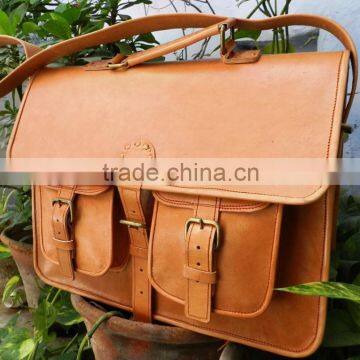 pure leather messenger bag/real leather satchel bags for laptop