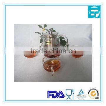 300ml glass tea pot with tea strainer jiangmen