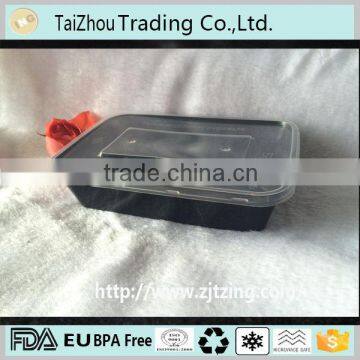 8-pck 650ml Black Plastic Microwaveable & Freezer Compartment Disposable Food Container With Clear Lid photo-3