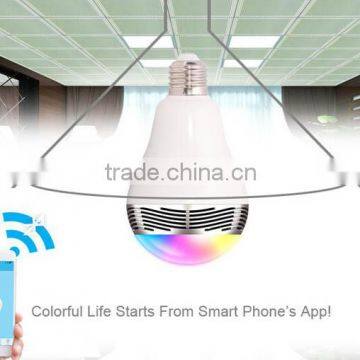 Advertising led bulb with bluetooth speaker for mobile phone samsung iphone