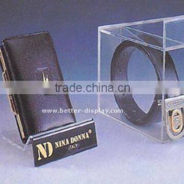 Acrylic belt display with printing logo/acrylic belt display case