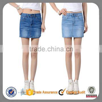 wholesale women mini patterns knee length denim skirts