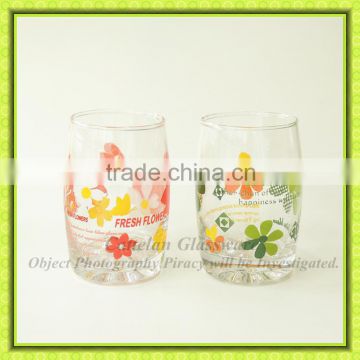 Factory hot sale Machine made water drinking glass,glass tumbler,juice glass with custom logo printing.