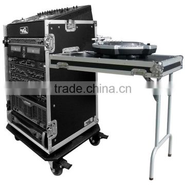 Hight quality aluminum flight case-11U SLANT RACK, 16U VERTICAL RACK, WITH CASTERS AND TABLE(XY-637)