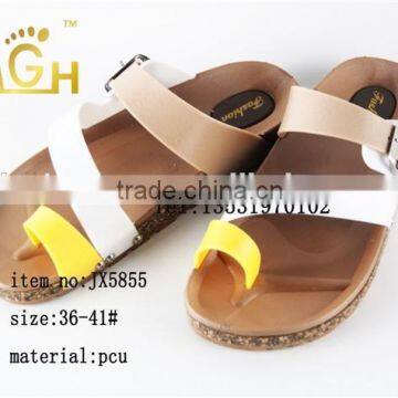 new style fashion pcu ladies slippers