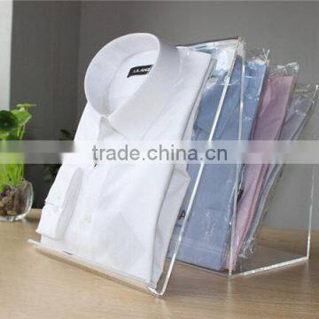 Practical custom clear acrylic T-shirt display stand for commodity display made with pretty design