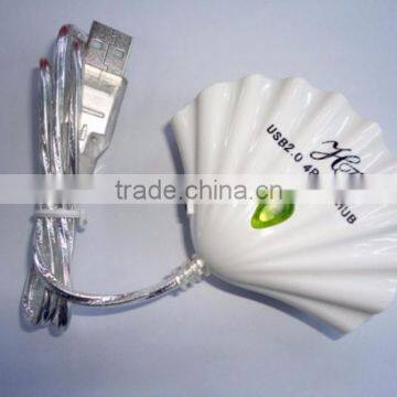 2016 Fashional Beach Shell Shape Custom Logo USB Hub