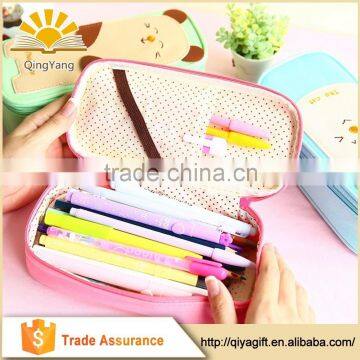 wenzhou wholesale clear customizable cute animal shaped unbranded pencil case for school kids