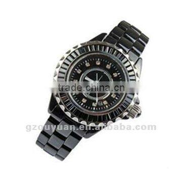 New Fashionable Waterproof Black Ceramic Watch