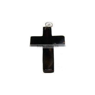 Black Tourmaline Cross Pendant